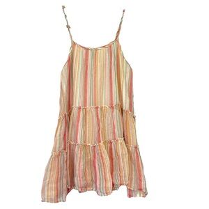 DRA Los‎ Angeles Women’s Natalia Striped Sleeveless Babydoll Tiered Dress Sz XS